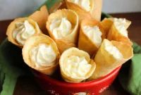 Golden Scandinavian Wafer Cones