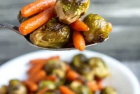 Golden Honey-Kissed Carrots and Crispy Brussels Sprouts