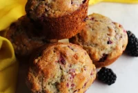 Luscious Blackberry Sour Cream Muffins
