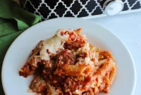 Cheesy Slow Cooker Pasta Bake