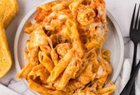 Dump-and-Bake Chicken Pasta Casserole