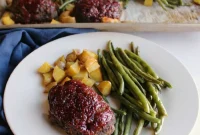 One Pan Meatloaf and Roasted Vegetables