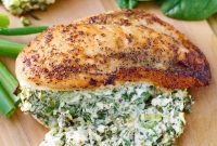 Mediterranean Feta and Spinach Stuffed Chicken