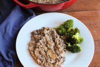Hearty Creamy Venison Mushroom Rice