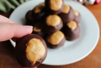 Rice Krispie Crunch Buckeyes