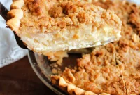 Apple Custard Crumble Pie