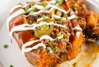 Loaded Sweet Potatoes with Pulled Pork