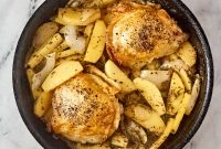Golden Apple Skillet Chicken