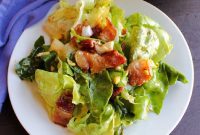 Warm Bacon Vinaigrette with Tender Greens