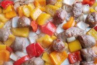 Sheet Pan Sausage Pepper and Onion Feast