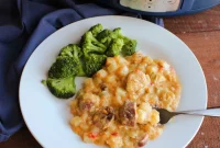 Hearty Kielbasa and Cheesy Potato Slow Cooker Casserole