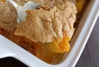 Caramel Peach Cobbler