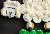 Adorable Lamb Pull-Apart Cupcake Cake