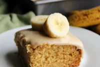 Golden Banana Cake Crowned with Brown Sugar Glaze
