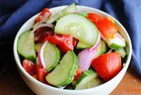 Bright Summer Tomato Cucumber Medley