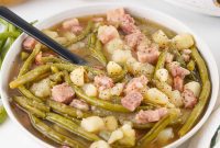 Southern Comfort Slow Cooker Ham Green Beans and Potatoes