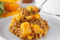 Crockpot Zesty Taco Tot Bake