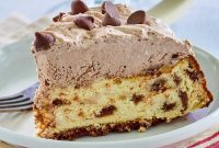 Decadent Brownie Chunk Cheesecake with Mocha Cloud Topping