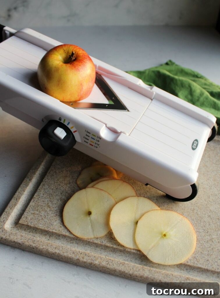 Wholesome Oven-Baked Apple Crisps 4 Caramel frosted cake with pile of apple chips on top.
