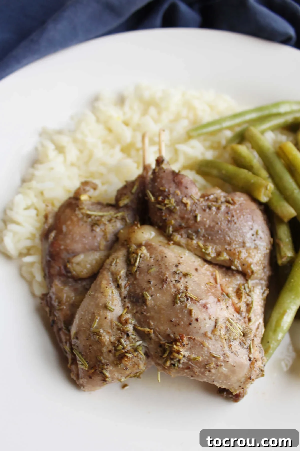 Spatchcocked Quail with Lemon and Rosemary Close-up of a perfectly spatchcocked quail, seasoned with fresh lemon slices and rosemary sprigs, ready for roasting and bursting with flavor.