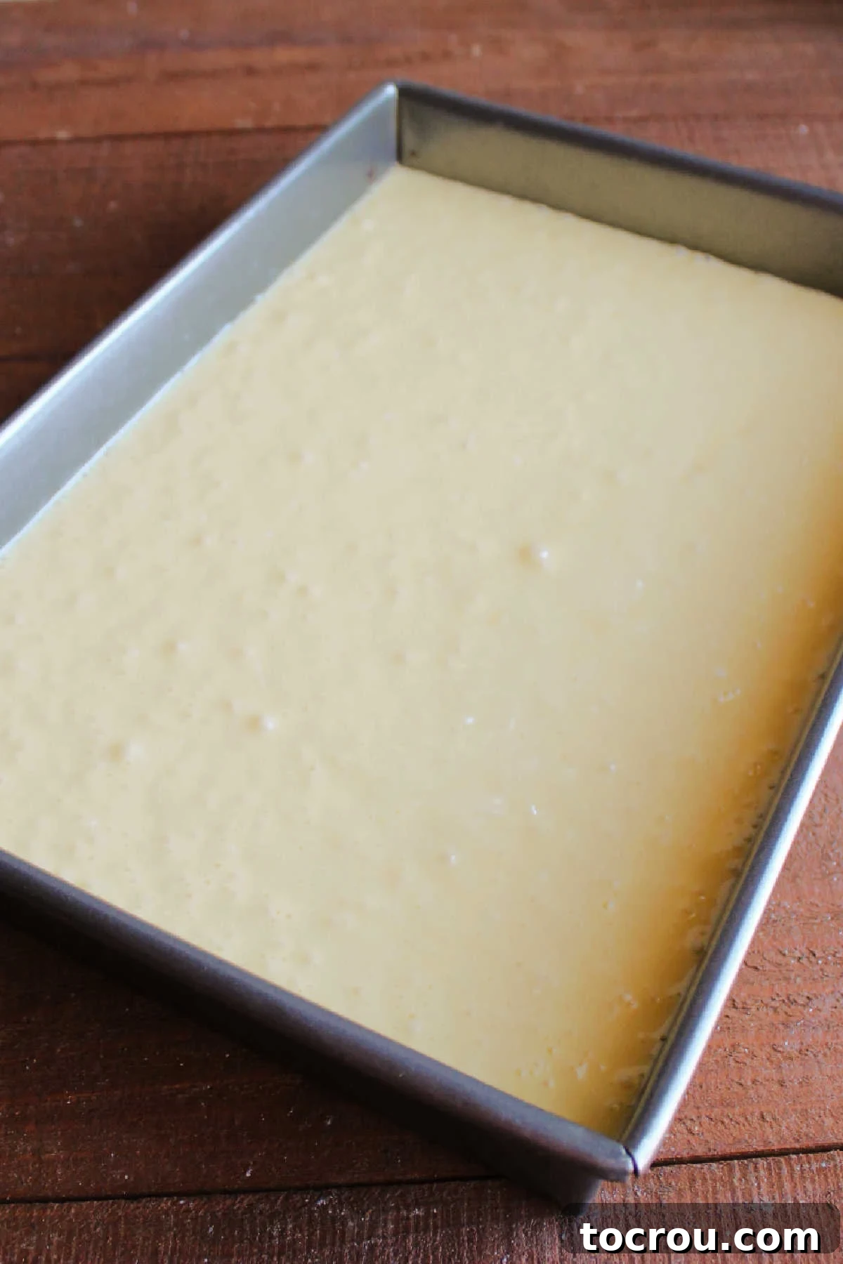 Zesty Lemon Chess Bars 5 Lemon chess bars ready to go in the oven.