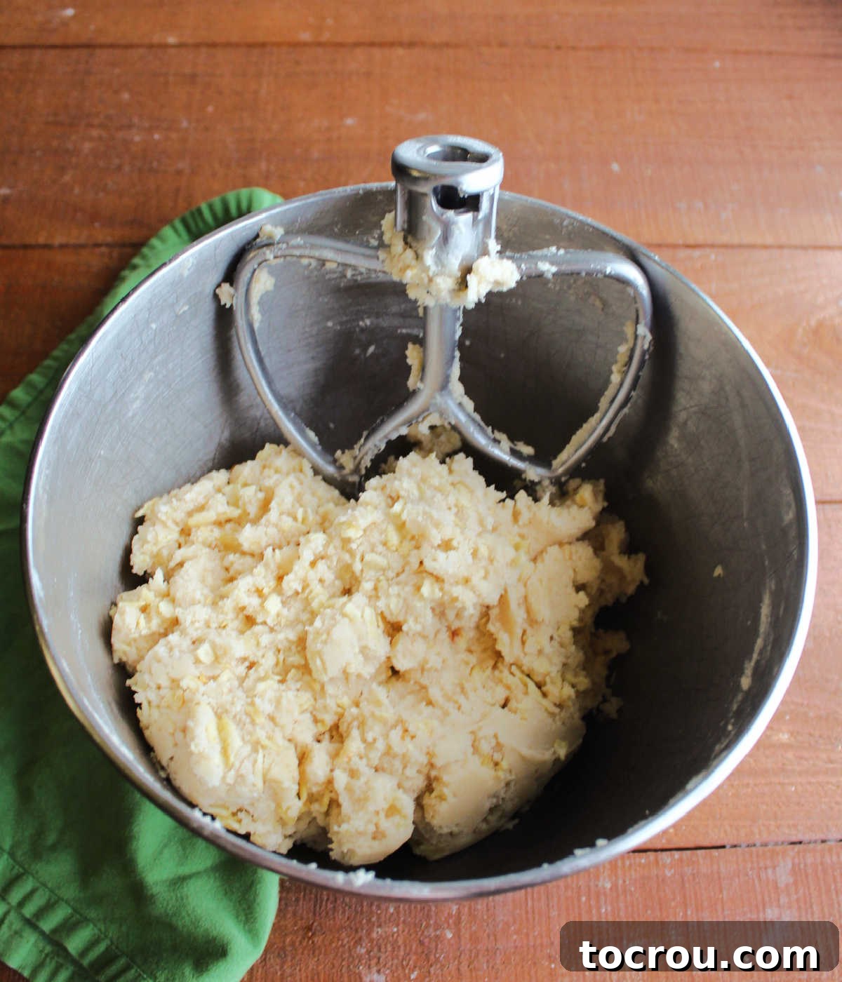 Grandmas Golden Crunch Cookies 6 Mixing bowl of potato chip cookie dough.