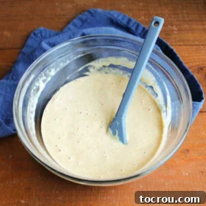 Sourdough pancake batter, ready to be cooked.