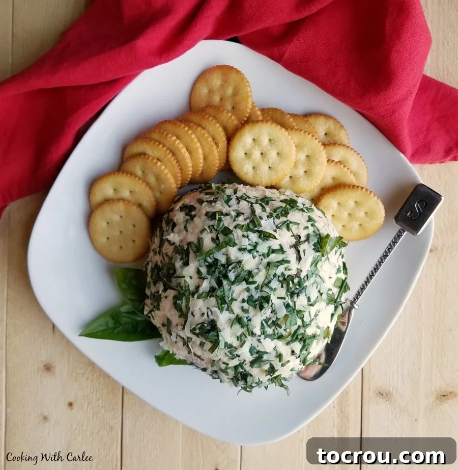 cheese ball ready to eat.