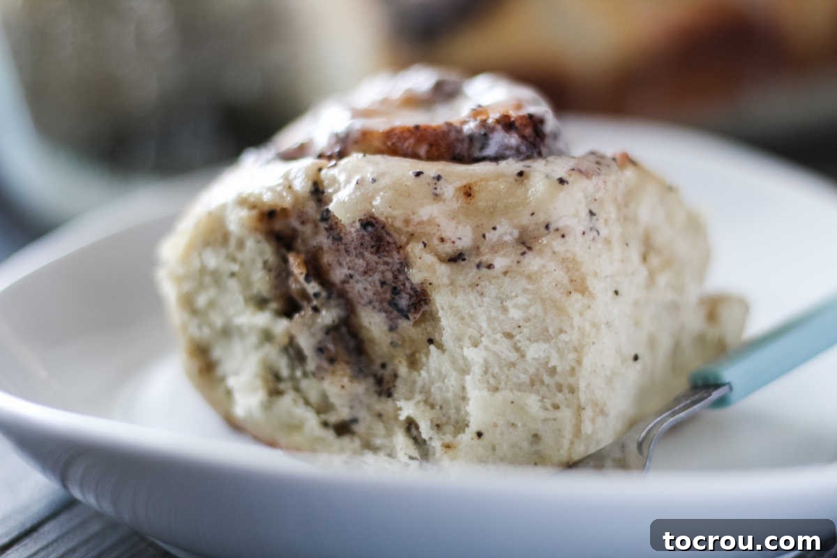 Fresh Coffee Cinnamon Roll Freshly baked cinnamon roll with coffee baked inside.