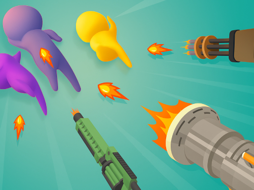 Massenschlacht mit Waffen