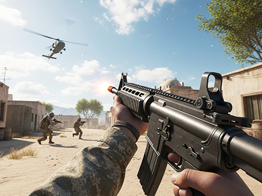 Ego-Shooter-Spiel: 3D-Waffenspiel