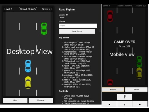 Road Fighter – Endloses Autorennen
